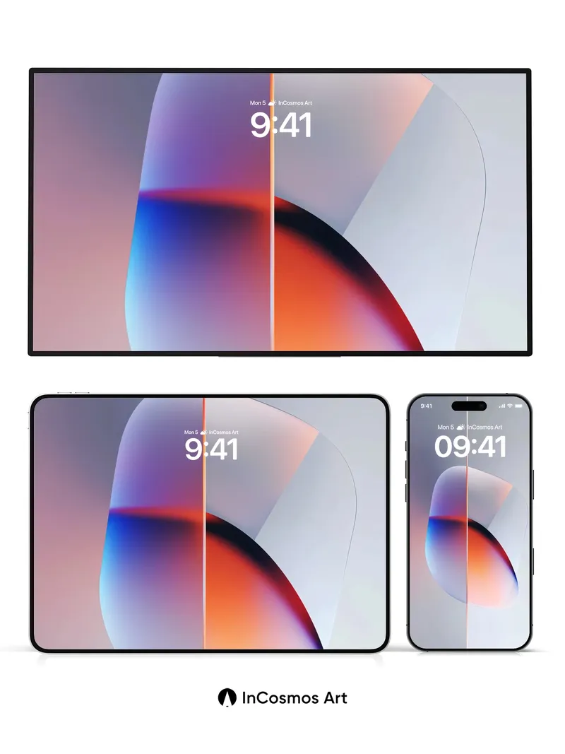 Serene Gradient Wallpaper with Ethereal Division