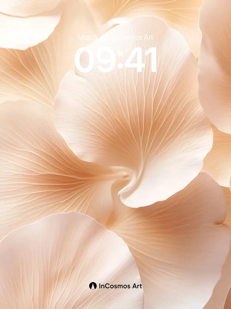 Serenity Petal Wallpaper with Soft Light Veins