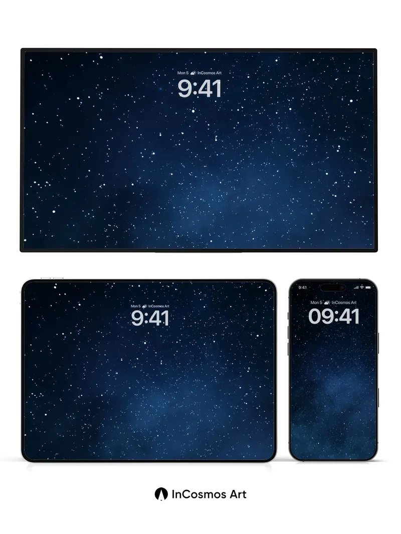 Cosmic Hush Wallpaper with Starlight Veil