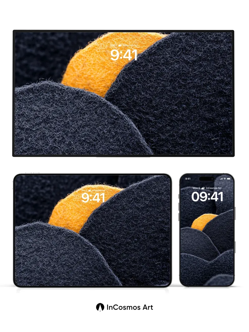 Velvet Depth Wallpaper with Golden Core