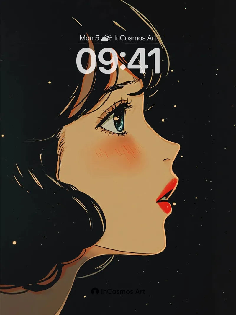 Stellar Gaze Wallpaper with Velvet Shadows