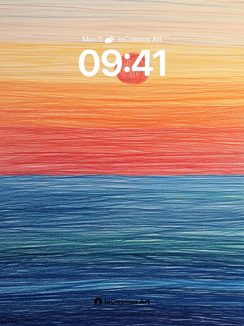 Crimson Horizon Wallpaper with Textured Light