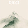 Serenity Peak Wallpaper in Misty Green wallpaper for iPhone, iPad & Mac