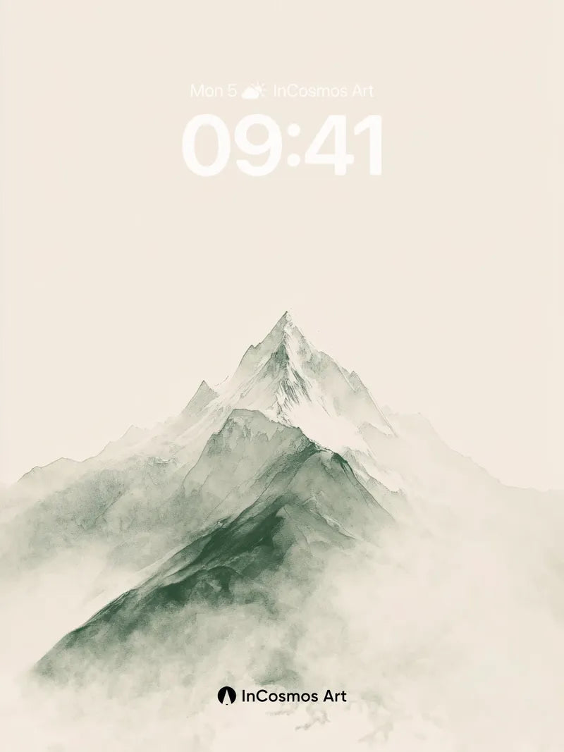 Serenity Peak Wallpaper in Misty Green