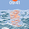 Serene Ocean Sunset Minimalist Wallpaper wallpaper for iPhone, iPad & Mac