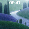 Mist-Woven Valley Wallpaper with Dotted Light wallpaper for iPhone, iPad & Mac