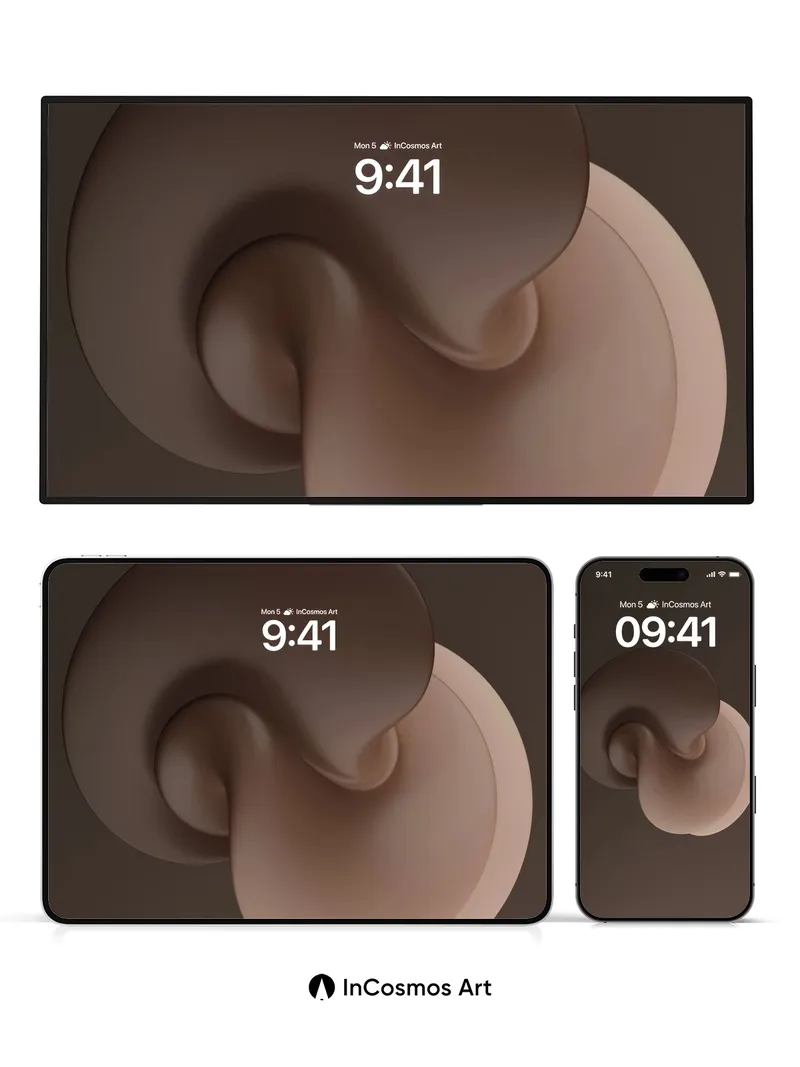 Satin Spiral Wallpaper with Floating Depth