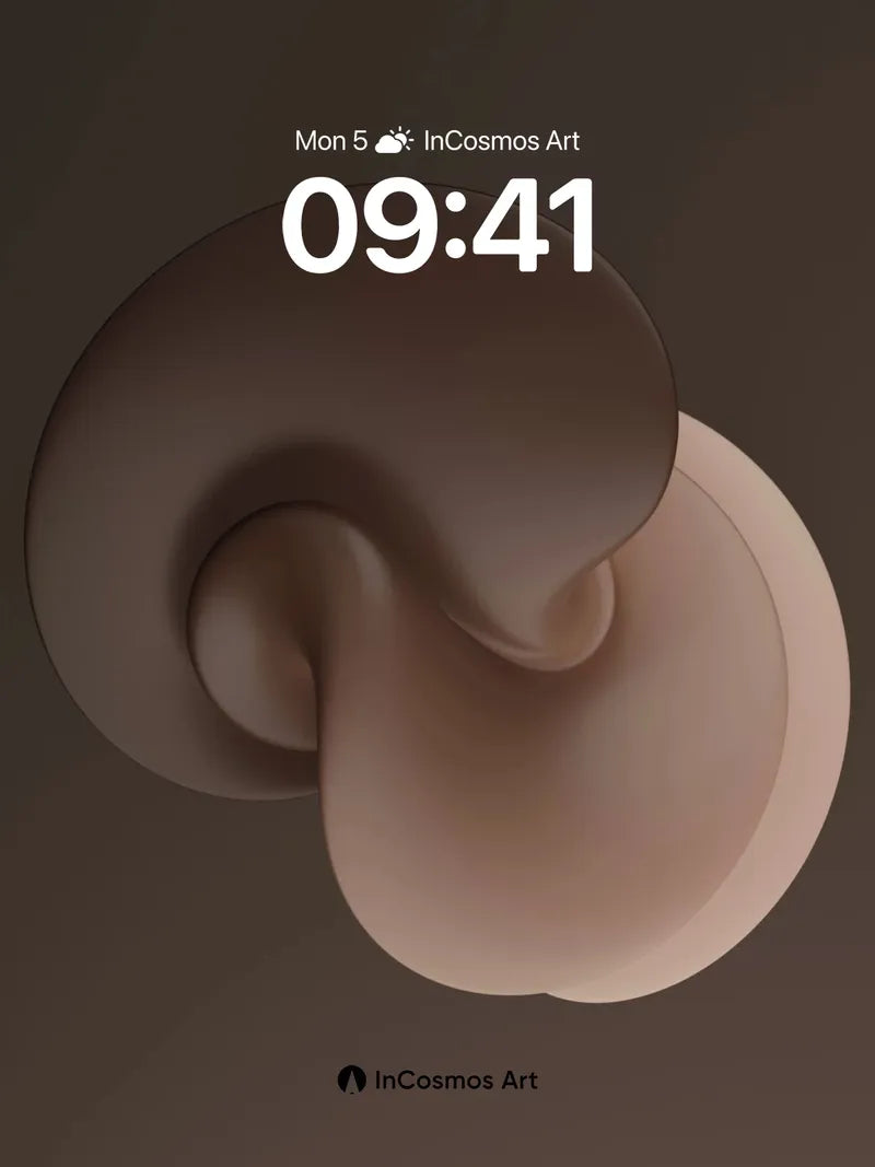 Satin Spiral Wallpaper with Floating Depth