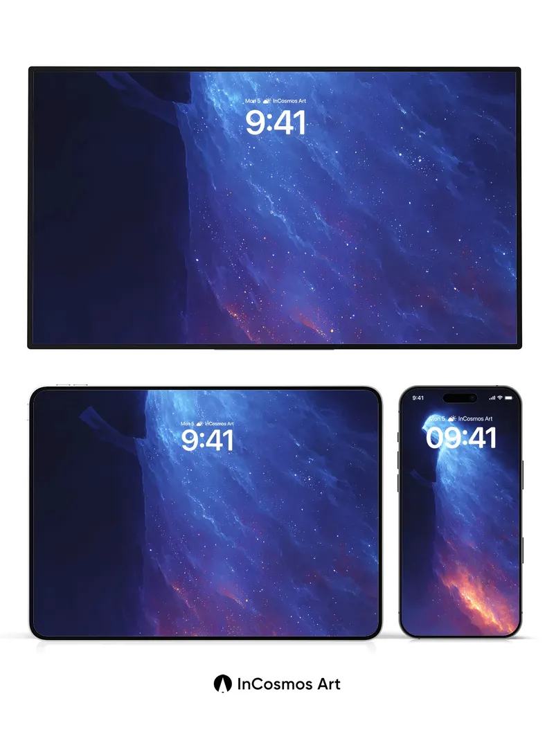 Cosmic Veil Wallpaper with Starlight Drift