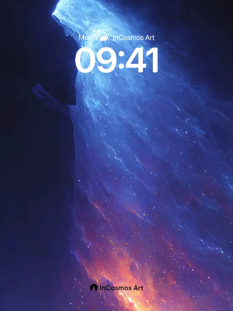 Cosmic Veil Wallpaper with Starlight Drift