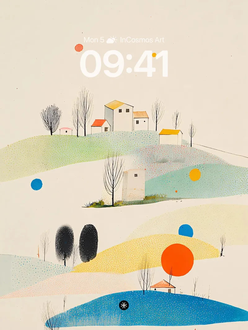 Abstract Pastel Hills Wallpaper 4K for iPhone Lock Screen — digital wallpaper for iPhone, iPad and Mac