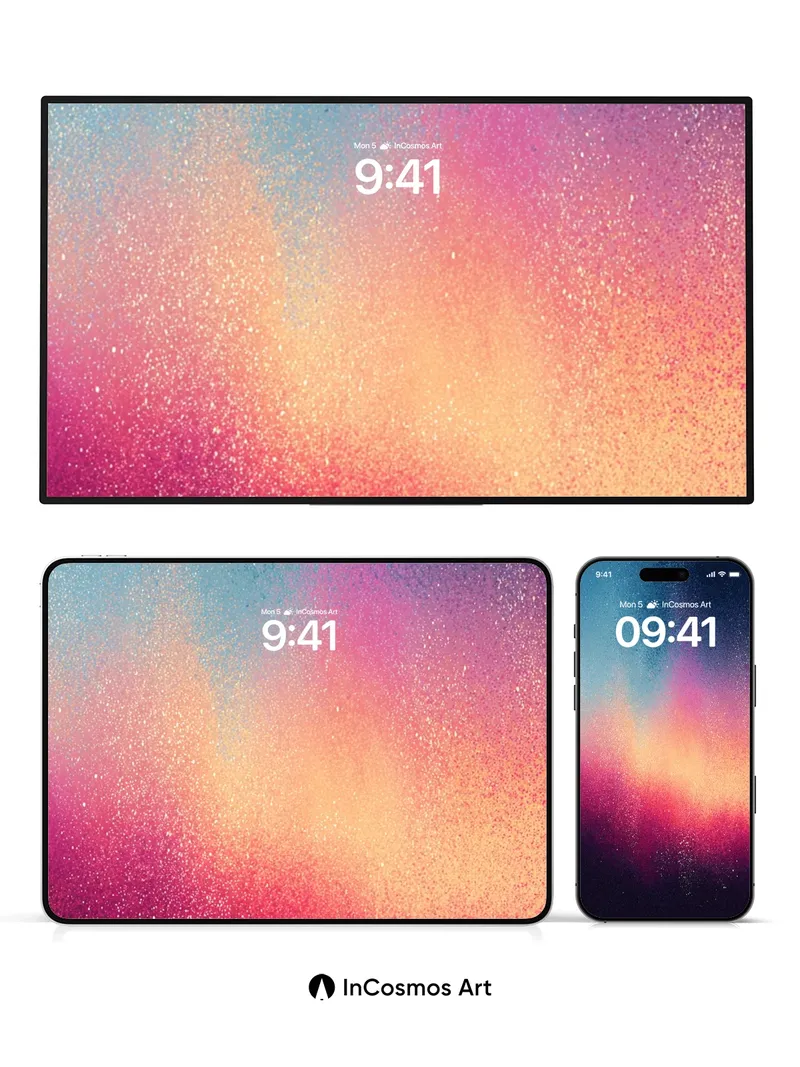 Cosmic Drift Wallpaper with Starlight Veil