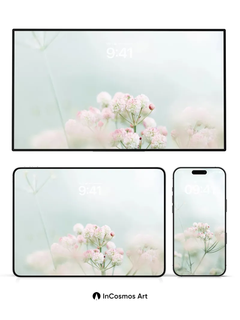 Serene Bloom Wallpaper with Ethereal Haze