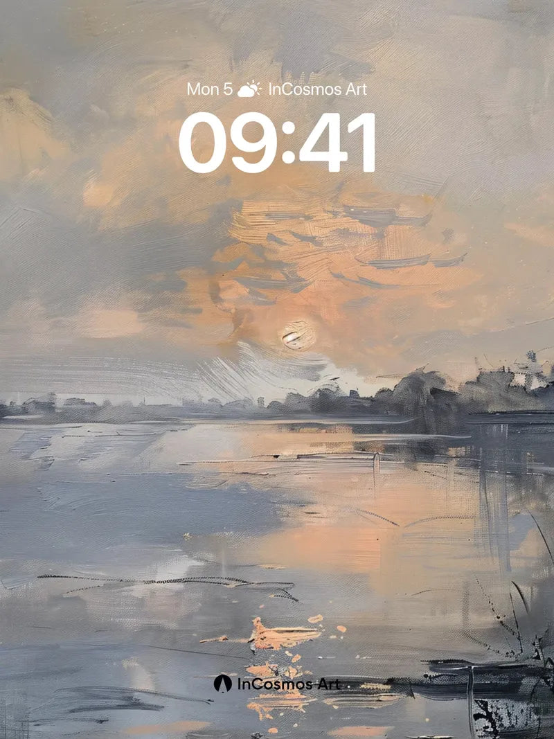Calm Horizon Wallpaper with Distant Light wallpaper for iPhone, iPad & Mac