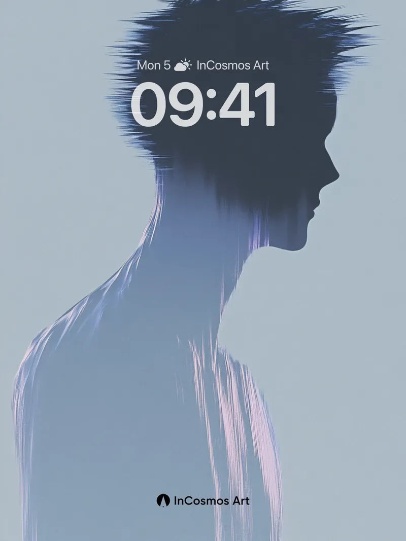 Silent Contour Wallpaper with Fractal Hair