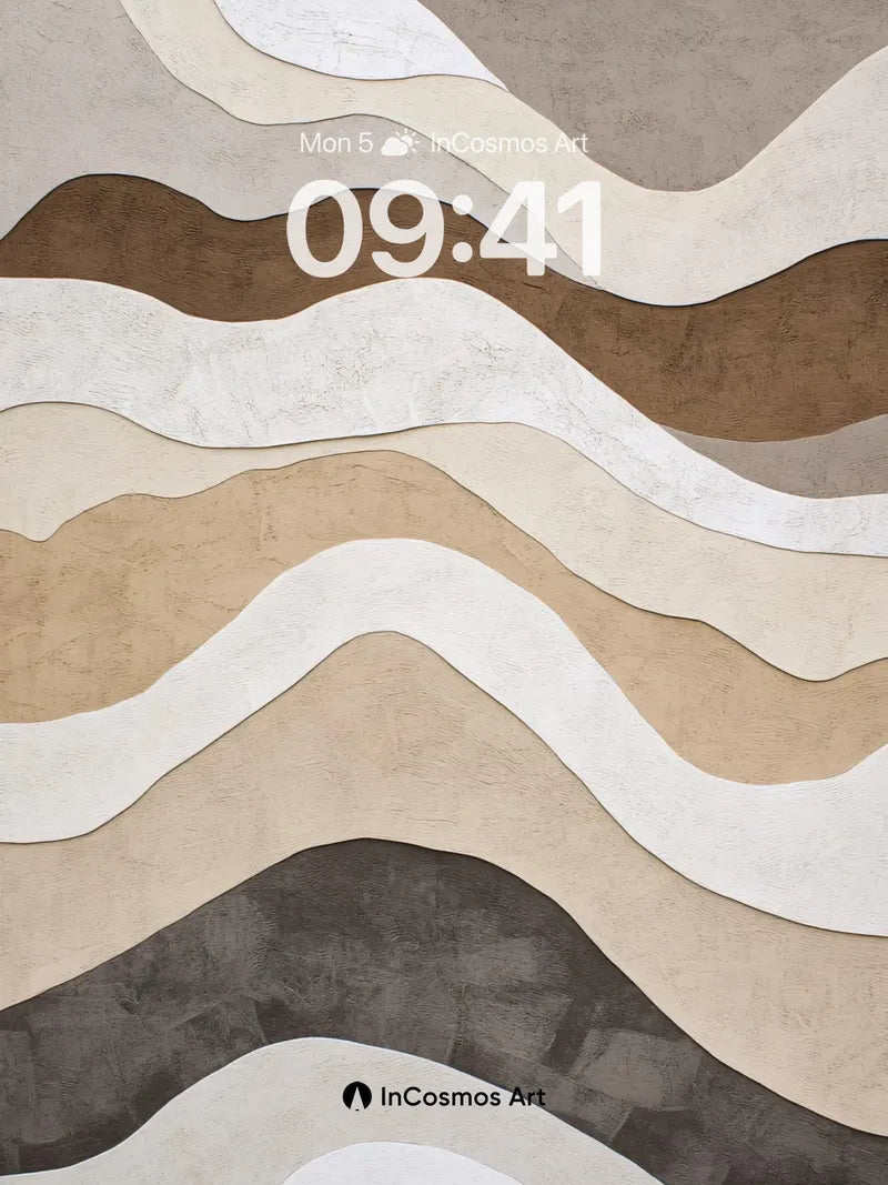 Earthy Flow Wallpaper with Stone Veins