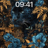 Nocturnal Velvet Wallpaper with Celestial Flowers wallpaper for iPhone, iPad & Mac