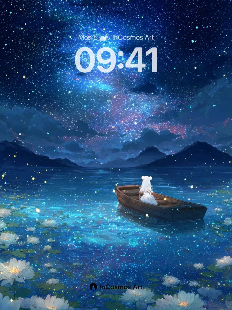 Celestial Voyage Wallpaper with Silent Waters wallpaper for iPhone, iPad & Mac