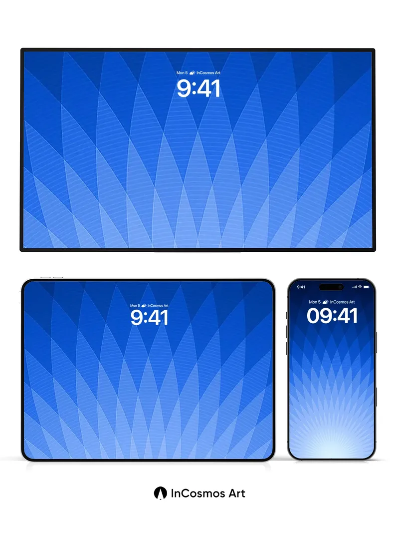 Radiant Geometry Wallpaper with Light Burst