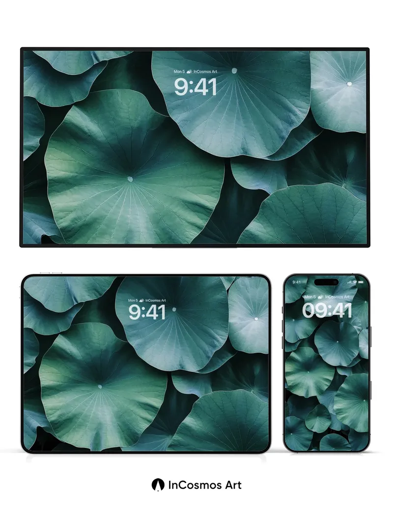 Emerald Canopy Wallpaper with Radiant Veins