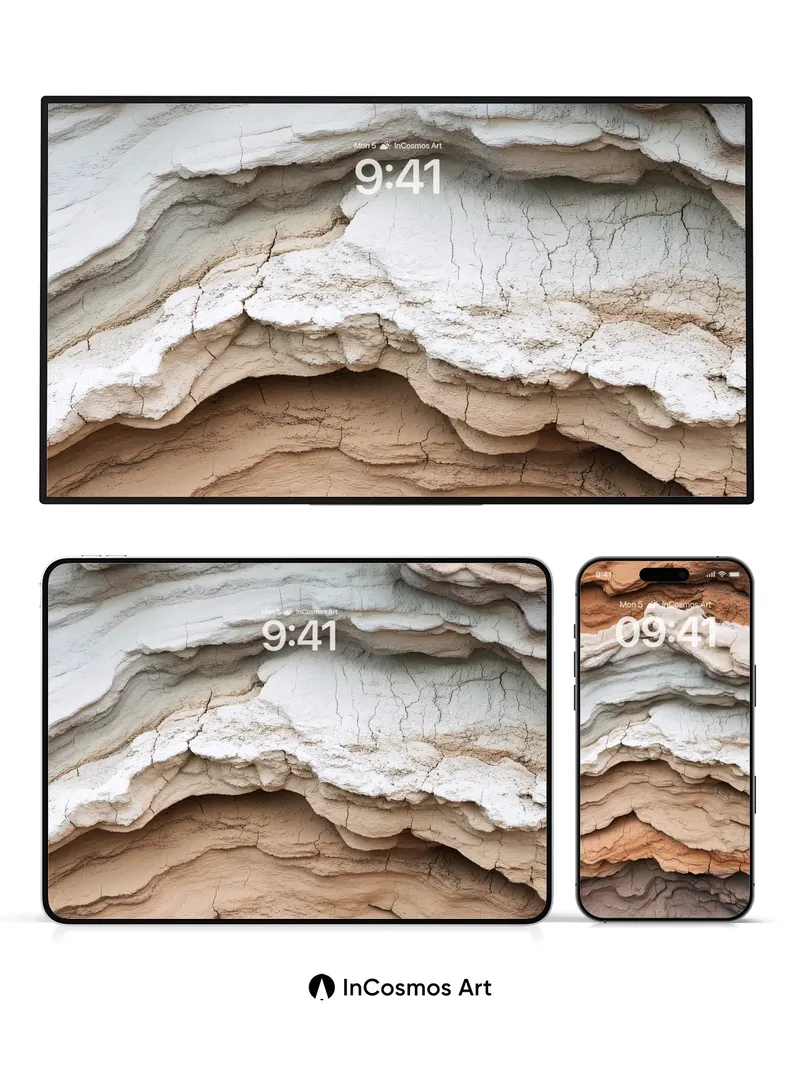 Earthy Echoes Wallpaper with Sedimentary Rhythms