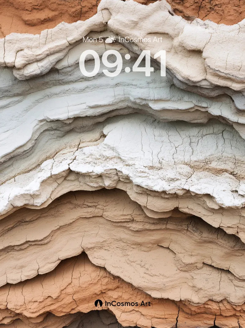 Earthy Echoes Wallpaper with Sedimentary Rhythms