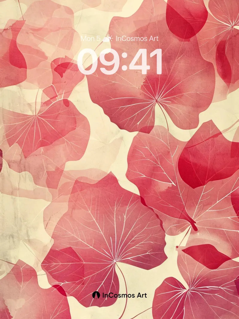 Whispering Leaves Wallpaper with Veined Light