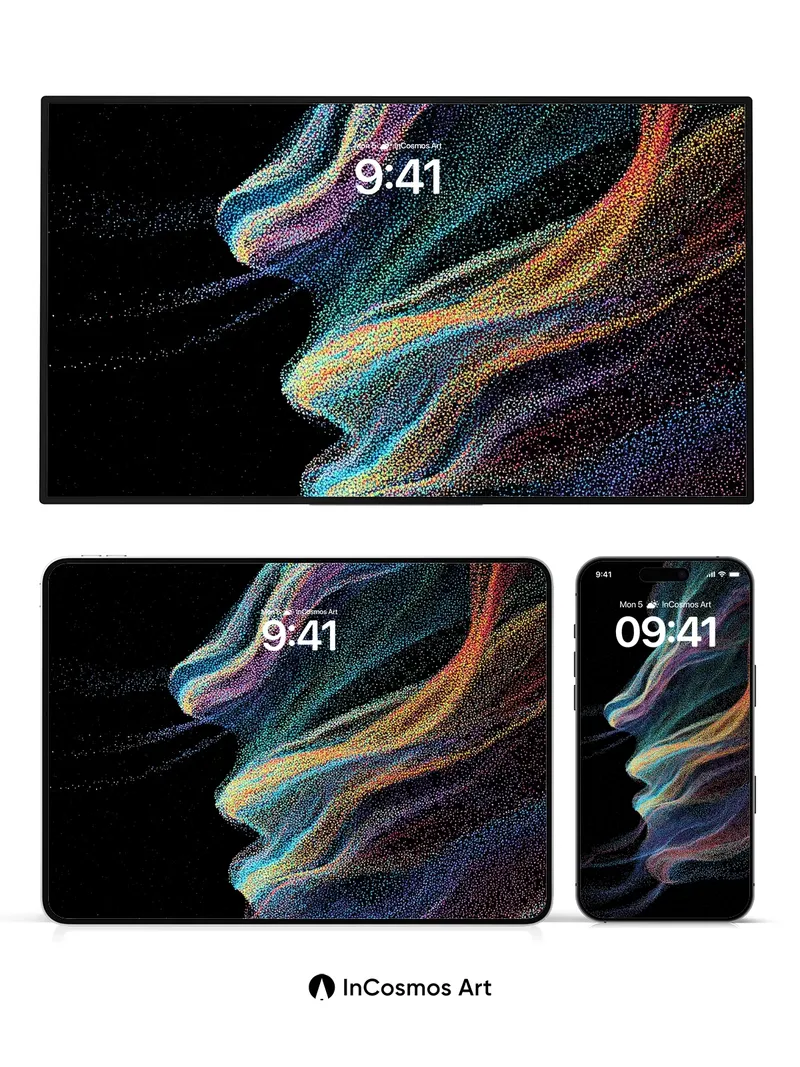 Luminous Veil Wallpaper with Cosmic Dust