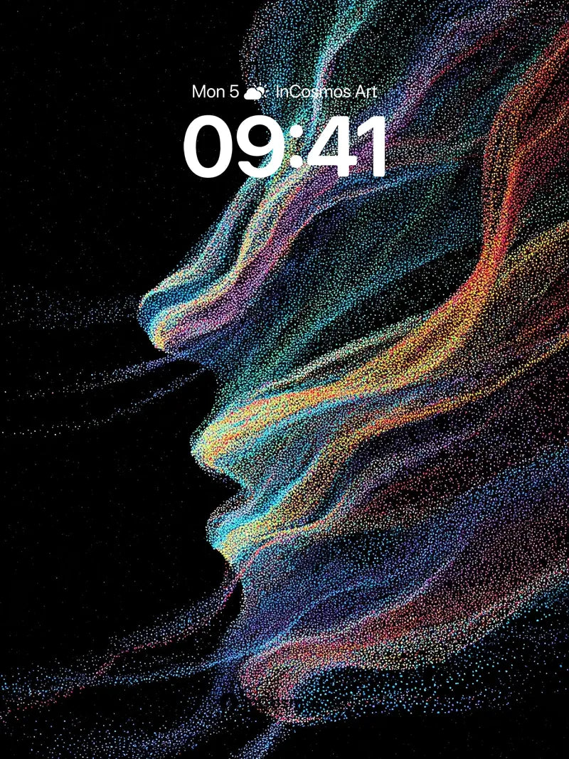 Luminous Veil Wallpaper with Cosmic Dust