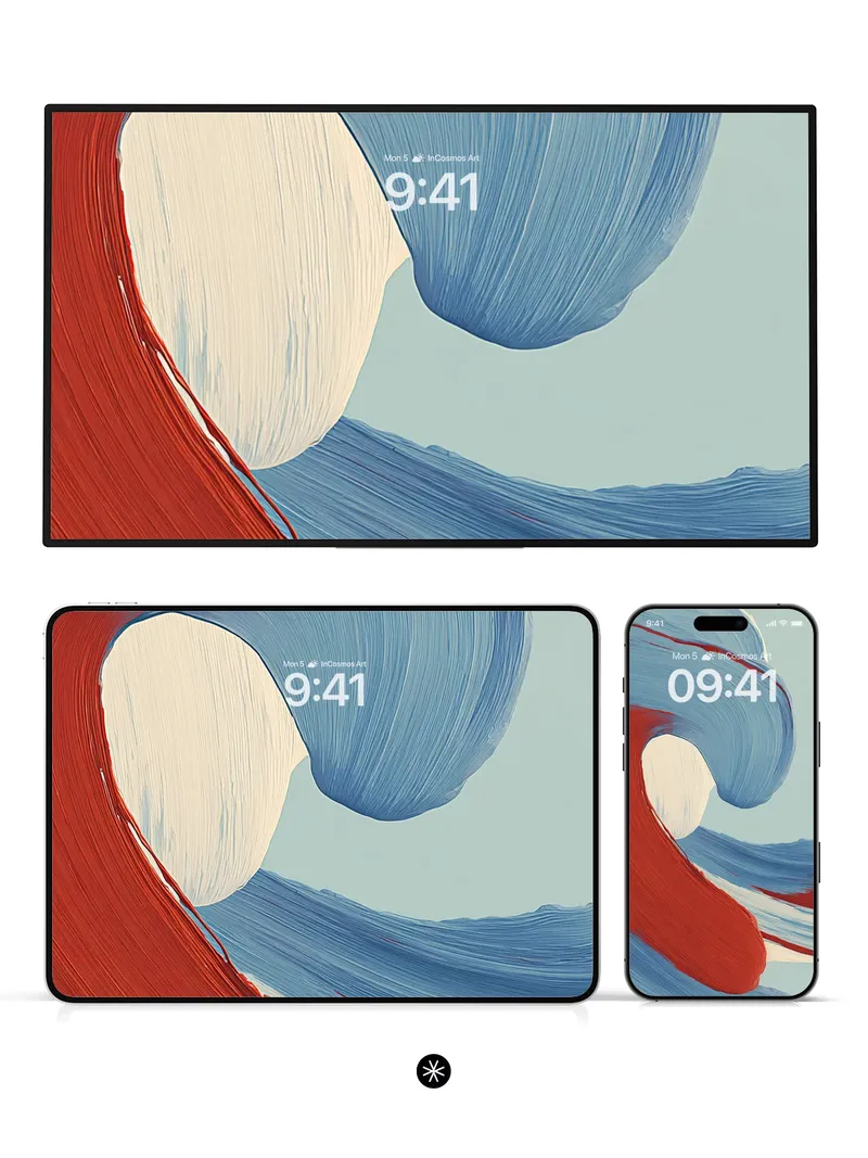 Fluid Motion Abstract Wallpaper with Dynamic Waves