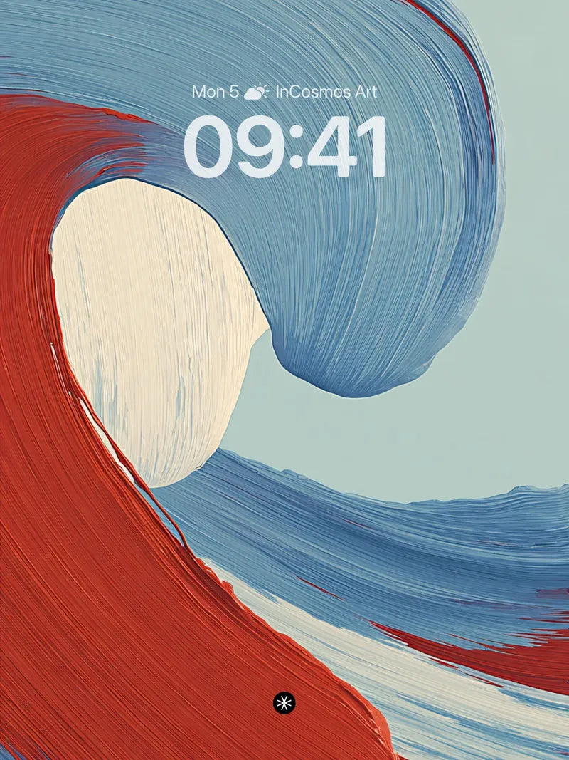 Fluid Motion Abstract Wallpaper with Dynamic Waves wallpaper for iPhone, iPad & Mac