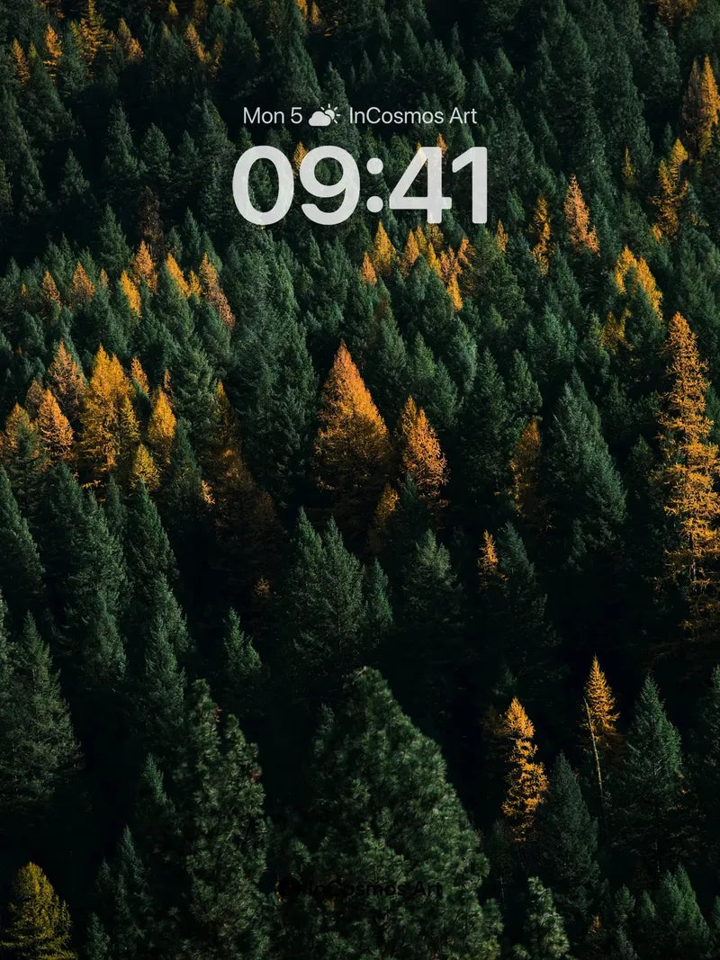 Whispering Canopy Wallpaper with Autumn Veins