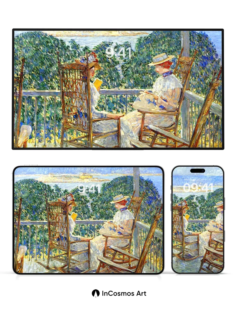 Serene Vista Wallpaper with Impressionist Light