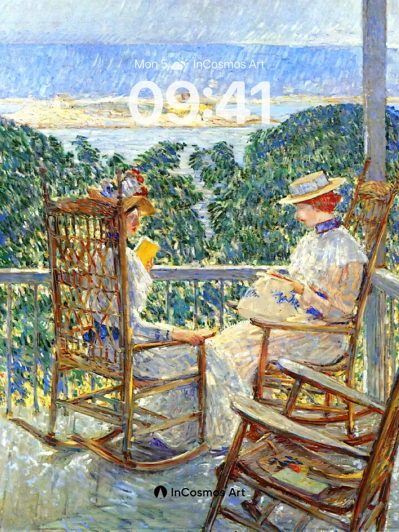 Serene Vista Wallpaper with Impressionist Light