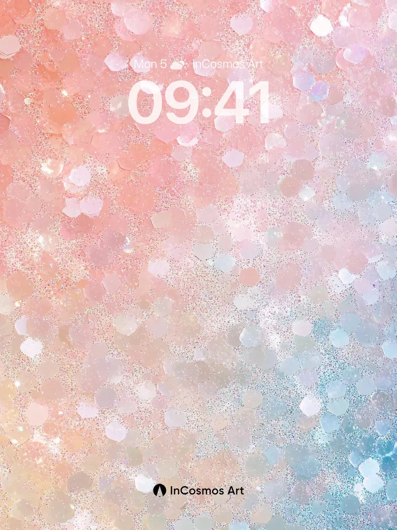 Luminous Mosaic Wallpaper with Ethereal Gradient