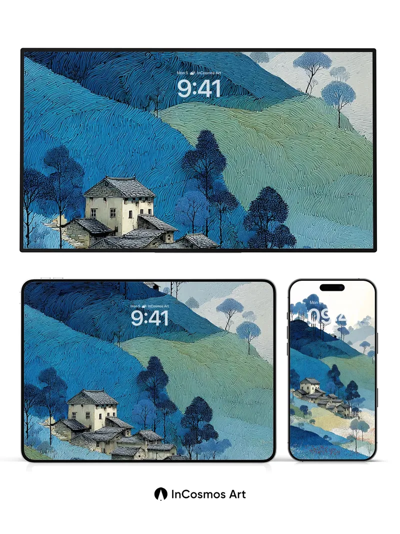 Serenity Ridge Wallpaper with Ink-Weave Texture