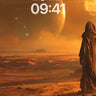 Desert Solitude Wallpaper with Celestial Horizon wallpaper for iPhone, iPad & Mac