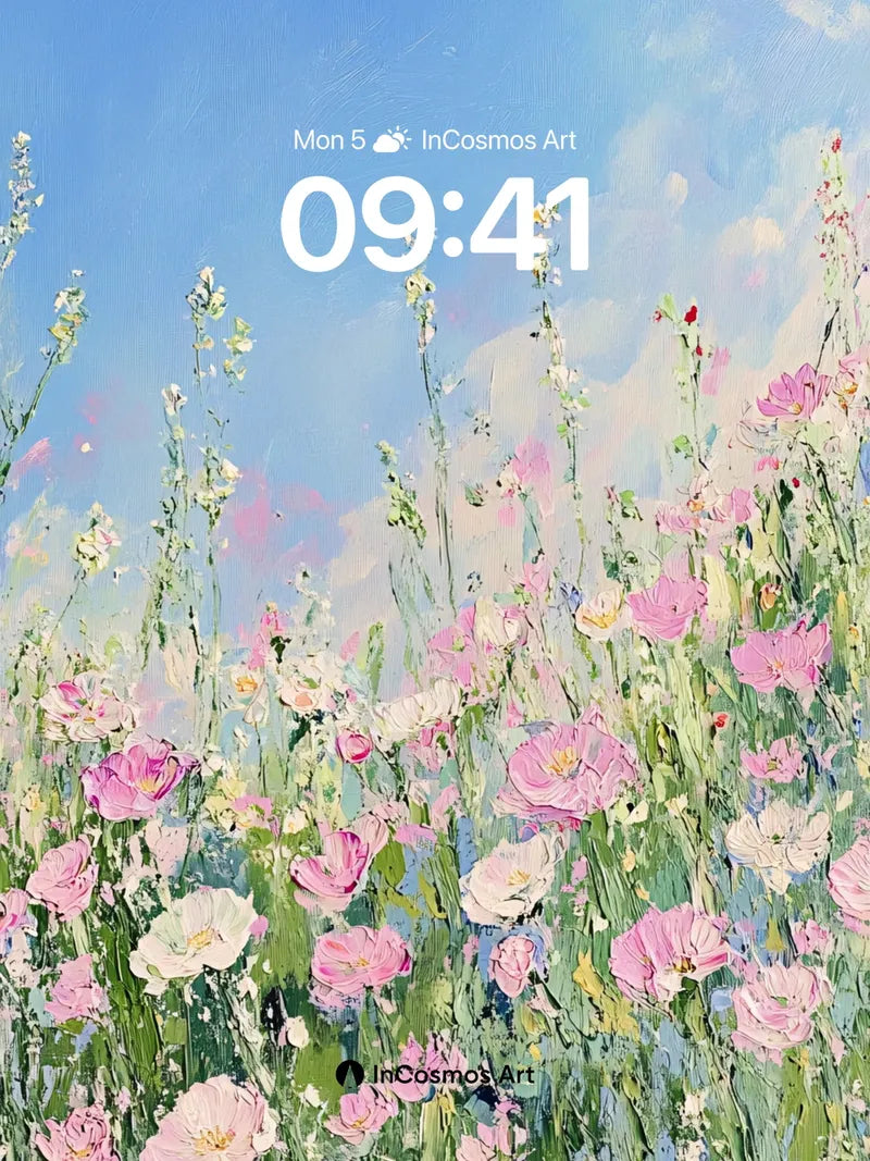 Whispering Meadow Wallpaper with Soft Light Trails wallpaper for iPhone, iPad & Mac
