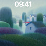 Misty Hush Wallpaper with Dotted Serenity wallpaper for iPhone, iPad & Mac