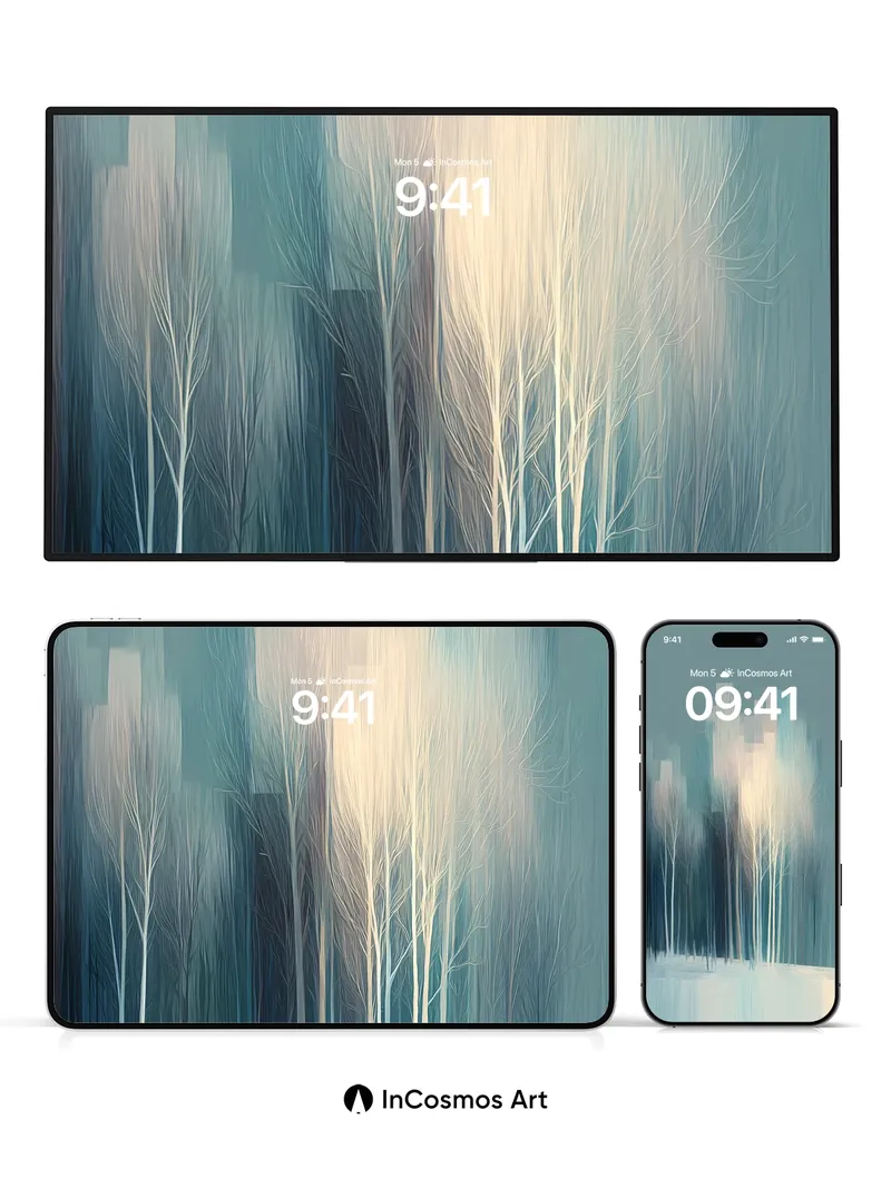 Frost-Laced Silence Wallpaper with Ethereal Light