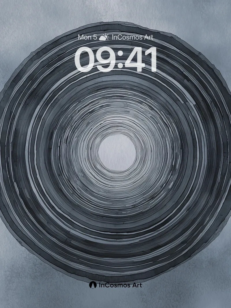 Echoing Depths Wallpaper with Infinite Rings