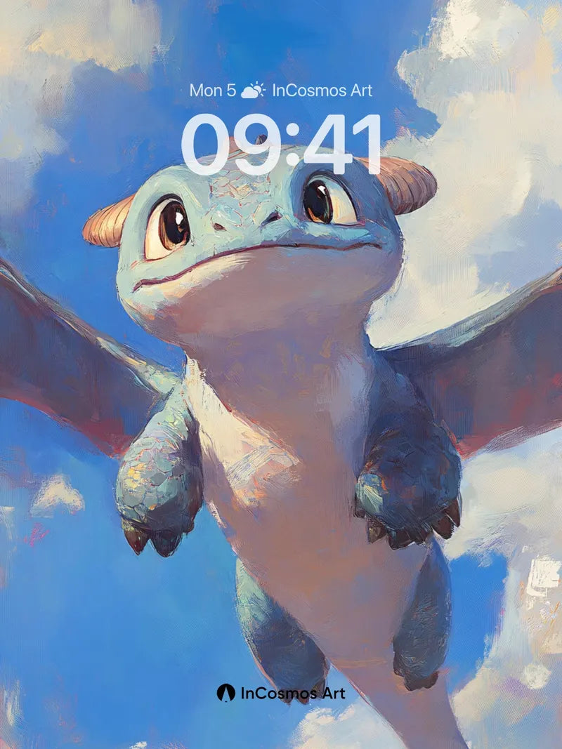 Skyward Glimmer Wallpaper with Dragon's Breath