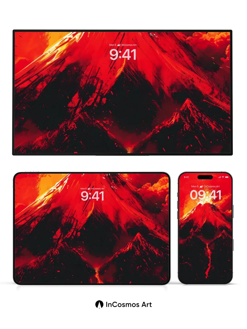 Incandescent Fury Wallpaper with Lava Veins