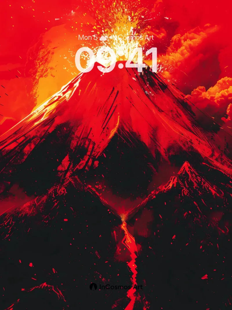 Incandescent Fury Wallpaper with Lava Veins