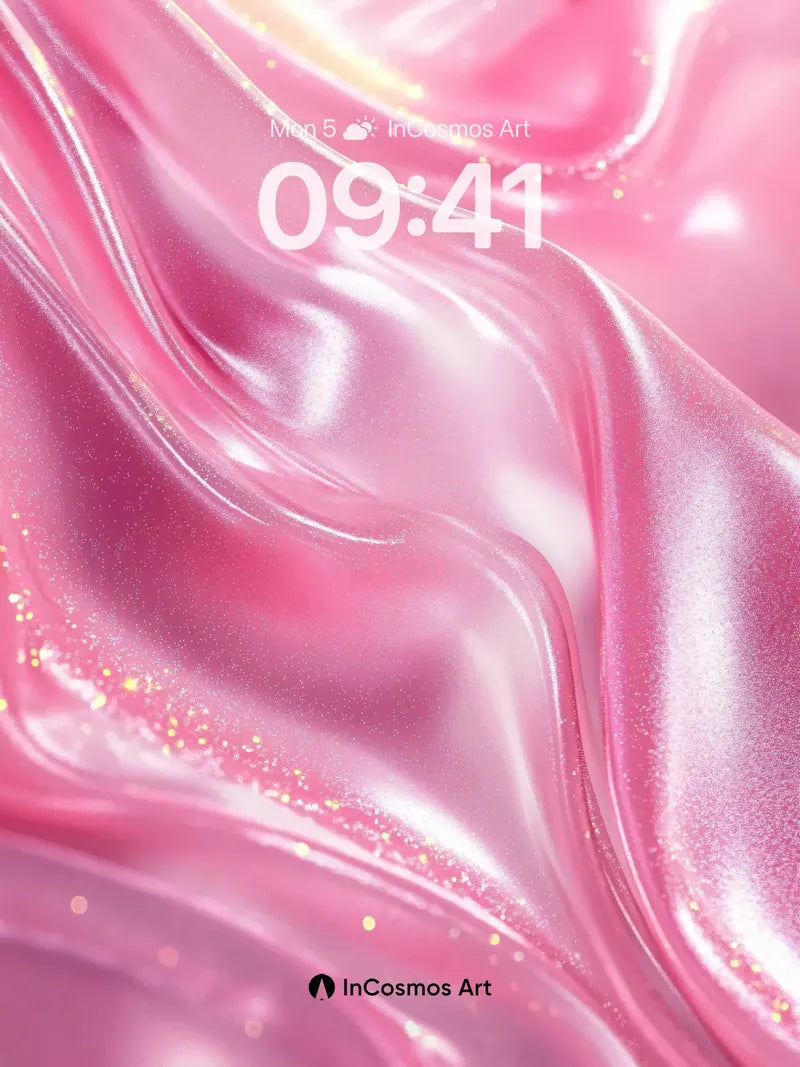 Luminous Silk Wallpaper with Golden Dust