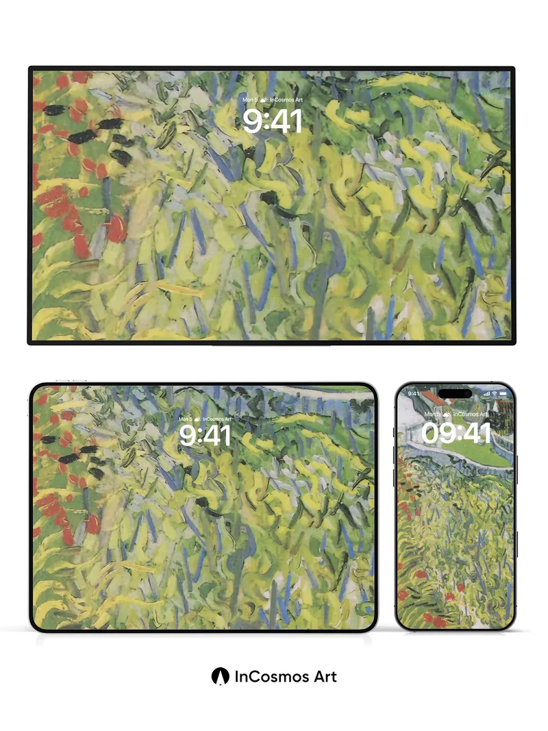 Whirlwind Garden Wallpaper with Van Gogh Vines