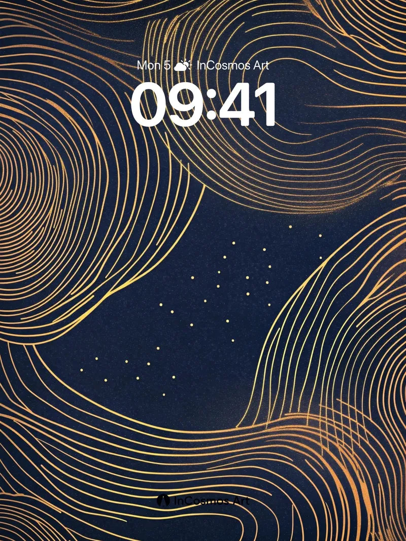 Luminous Currents Wallpaper with Celestial Drift