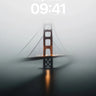 Fogbound Bridge Wallpaper with Golden Reflection wallpaper for iPhone, iPad & Mac