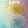 Soft Light Umbrella Wallpaper with Ethereal Drapes wallpaper for iPhone, iPad & Mac
