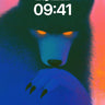 Crimson Gaze Wallpaper with Neon Fur wallpaper for iPhone, iPad & Mac